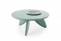 Okrúhly konferenčný stolík Lumis 80 cm - modrý Stolík kawowy okragly Lumis 80 cm - Modrý