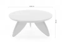 Okrúhly konferenčný stolík Lumis 80 cm - modrý Stolík kawowy okragly Lumis 80 cm - Modrý