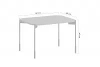 Hnedý konferenčný stolík Sonatia 60 cm s kovovými nohami - olivový Stolík kawowy Sonatia 60 cm prostokatny na kovových nohách - Oliva