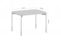 Obdĺžnikový konferenčný stolík Sonatia 70 cm na kovových nohách - olivový Stolík kawowy Sonatia 70 cm prostokatny na kovových nohách - Oliva