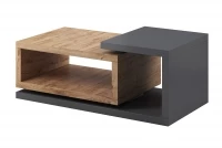 Konferenční stolek Bota 97 - 120 cm - antracit / dub ribbec Konferenční stolek do obývacího pokoje