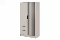 Skriňa Neria 105 cm - kašmír / Čierny Skriňa Neria 105 cm - kašmír / Čierny