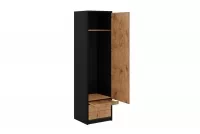 Dulap Loft S pentru pat vertical rabatabil Basic - negru / stejar lancelot dulap S - 60 cm do polkotapczanu Basic - negru / stejar lancelot