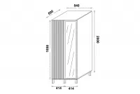 Skříň Tonis se zrcadlem 84 cm - černý mat skříň Tonis 84 cm z zrcadlem - černá mat