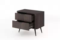 Noční stolek Edrin 63 cm se zásuvkami - dub dunin / černá Noční stolek Edrin 63 cm se zásuvkami - dub dunin / černá