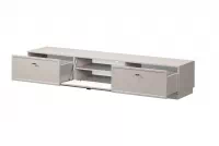 TV stolík Lorini 200 cm so zásuvkami – kašmírová / čierne úchytky T-bar TV skrinka Lorini 200 cm so zásuvkami - kašmír / čierny úchyty T-bar
