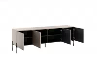 RTV skrinka Sonatia 200 cm štvordverová na kovových nohách - kasmír TV skrinka Sonatia 200 cm štvordverová na kovových nohách - kašmír