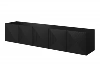 Závesný TV stolík Asha 200 cm - čierny mat TV skrinka závesná Asha 200 cm - čierny mat 