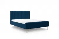 Čalouněná postel Nicole 160x200 - tmavě modrý samet Matt Velvet 79 / zlaté nohy čalouněné Postel Nicole 160x200 - tmavě modrá samet Matt Velvet 79  /Nohy zlote