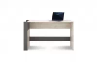 Študentská nábytková zostava Lumo II s posteľou 120x200 cm - dub wilton biely / biely lux / antracit Komplet nábytku mlodziezowych Lumo II z lozkiem 120x200 cm - Dub wilton biela / biela lux / Antracytová