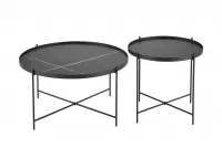 Súprava konferenčných stolíkov Mensa - čierny mramor Komplet Stolíkow kawowych Mensa - Čierny mramor