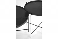 Súprava konferenčných stolíkov Mensa - čierny mramor Komplet Stolíkow kawowych Mensa - Čierny mramor