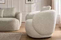 Čalouněný set Finezal - pohovka 3místná + otočné křeslo Komplet čalouněná Pohovka Finezal 3-os + Křeslo obrotowy