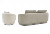 Čalouněný set Finezal - pohovka 3místná + otočné křeslo Komplet čalouněná Pohovka Finezal 3-os + Křeslo obrotowy