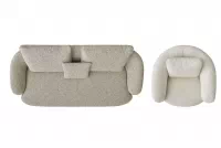 Čalouněný set Finezal - pohovka 3místná + otočné křeslo Komplet čalouněná Pohovka Finezal 3-os + Křeslo obrotowy